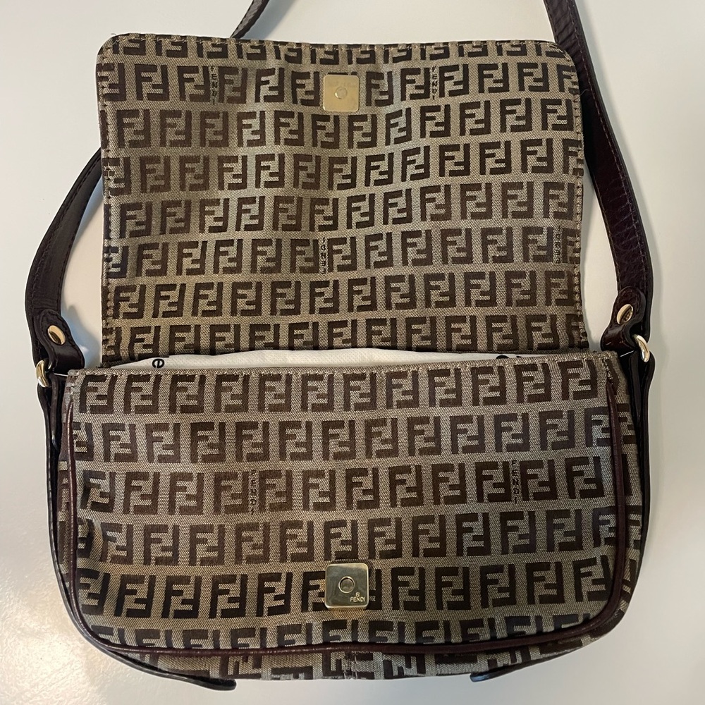 Fendi Zucchino Flap Bag - Picture 3 of 5